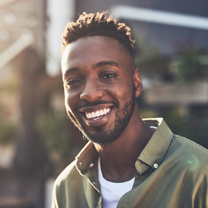 man smiling